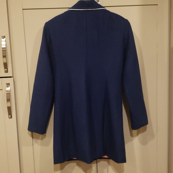 Navy wool blend coat. Size 8 - Picture 7 of 9
